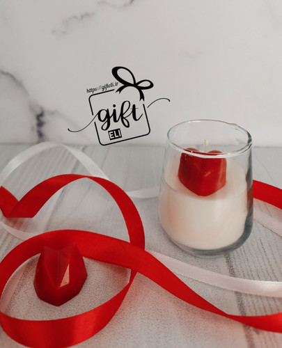 خرید گیفت شمع قلبی ولنتاین در فروشگاه اینترنتی گیفت الی