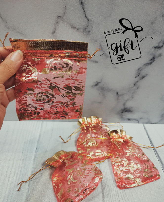 خرید کیسه حریر طرح دار در فروشگاه اینترنتی گیفت الی